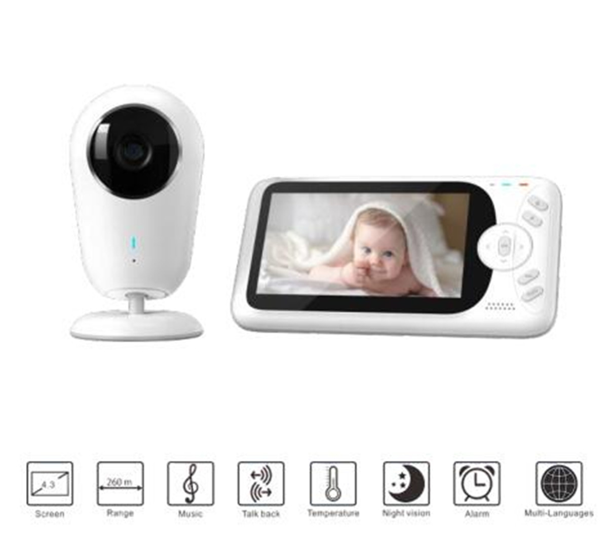 4.3inch 1080P Full HD Wireless - Wireless Baby Monitor avaliação e preço