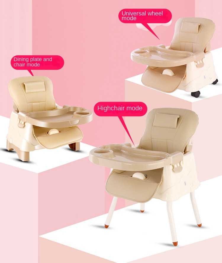 Multifunctional Adjustable Fol - Baby High Chair Booster avaliação e preço