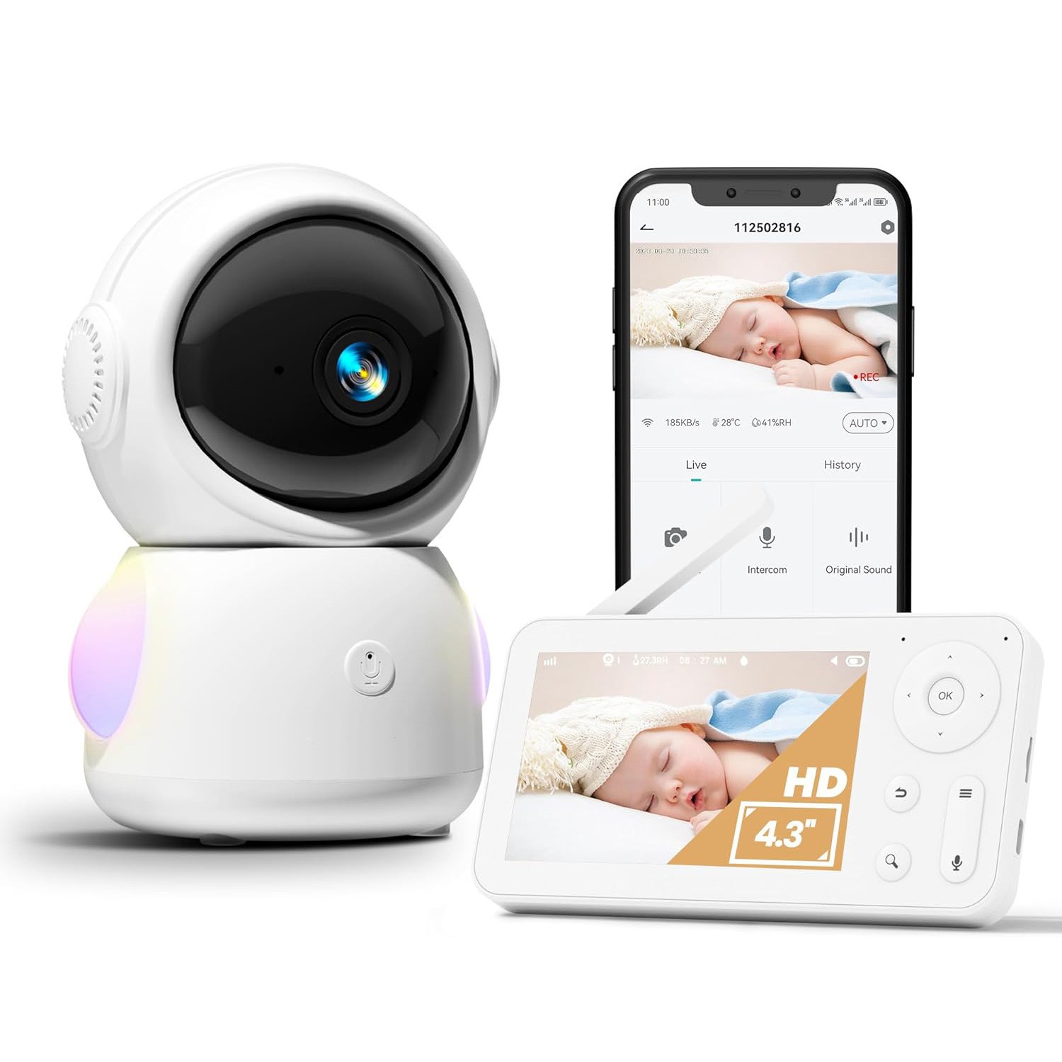4.3Inch Screen 2MP 1080P Full  - Wireless Baby Monitor avaliação e preço