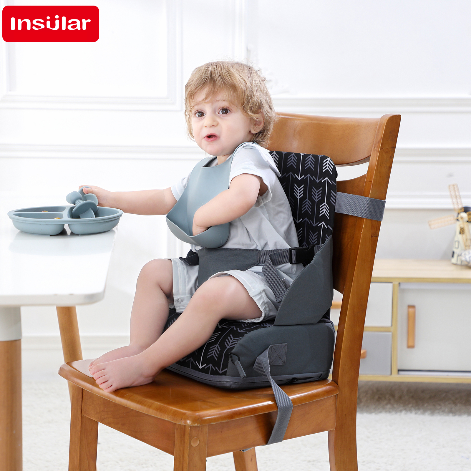 INSULAR Portable Foldable Anti - Baby High Chair Booster avaliação e preço