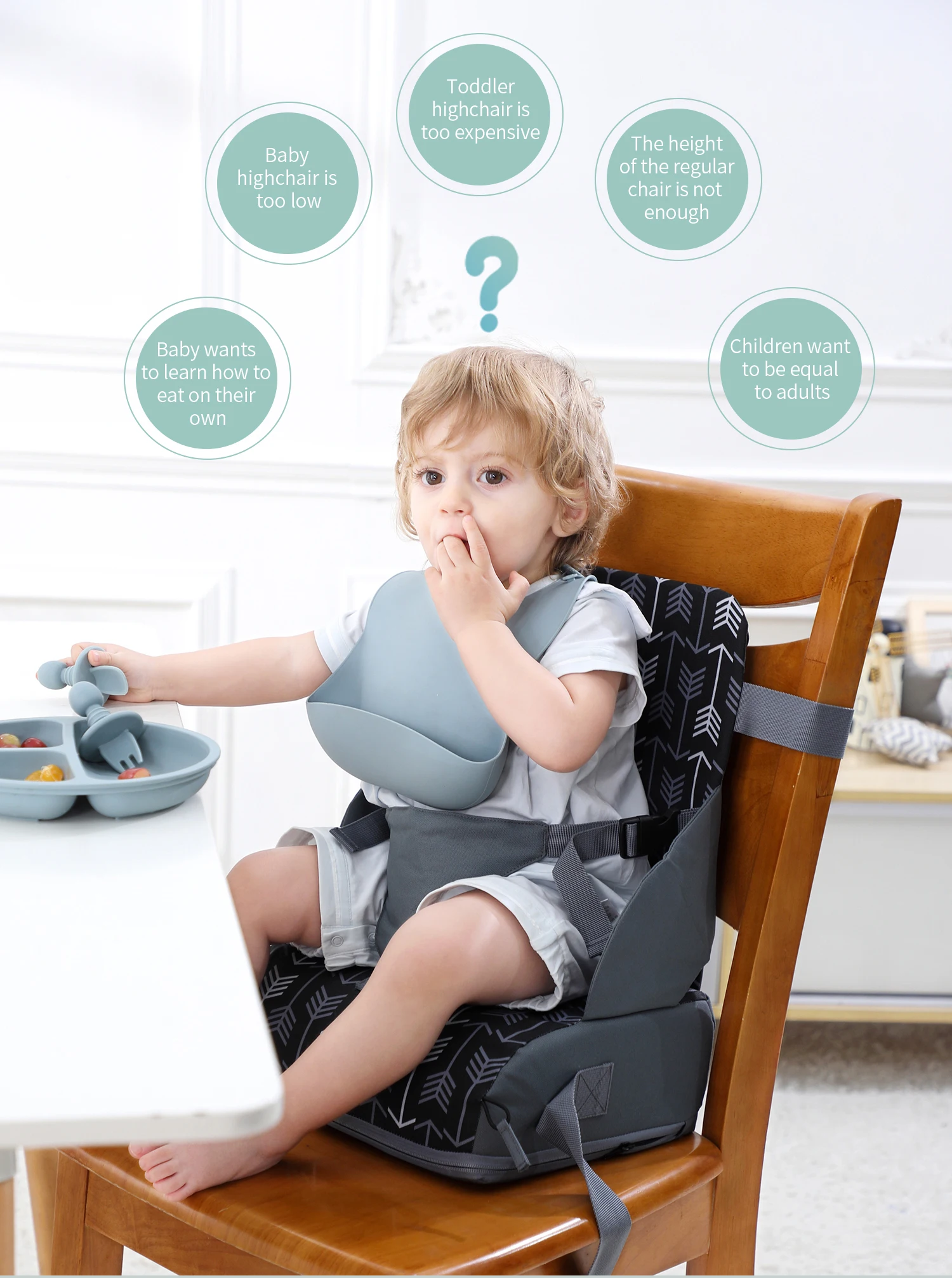 INSULAR Portable Foldable Anti - Baby High Chair Booster avaliação e preço