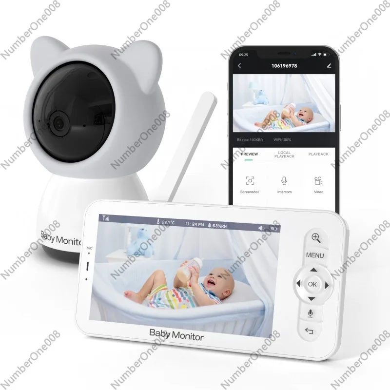 5 Inch 1080P Baby Monitor, Wir - Wireless Baby Monitor avaliação e preço