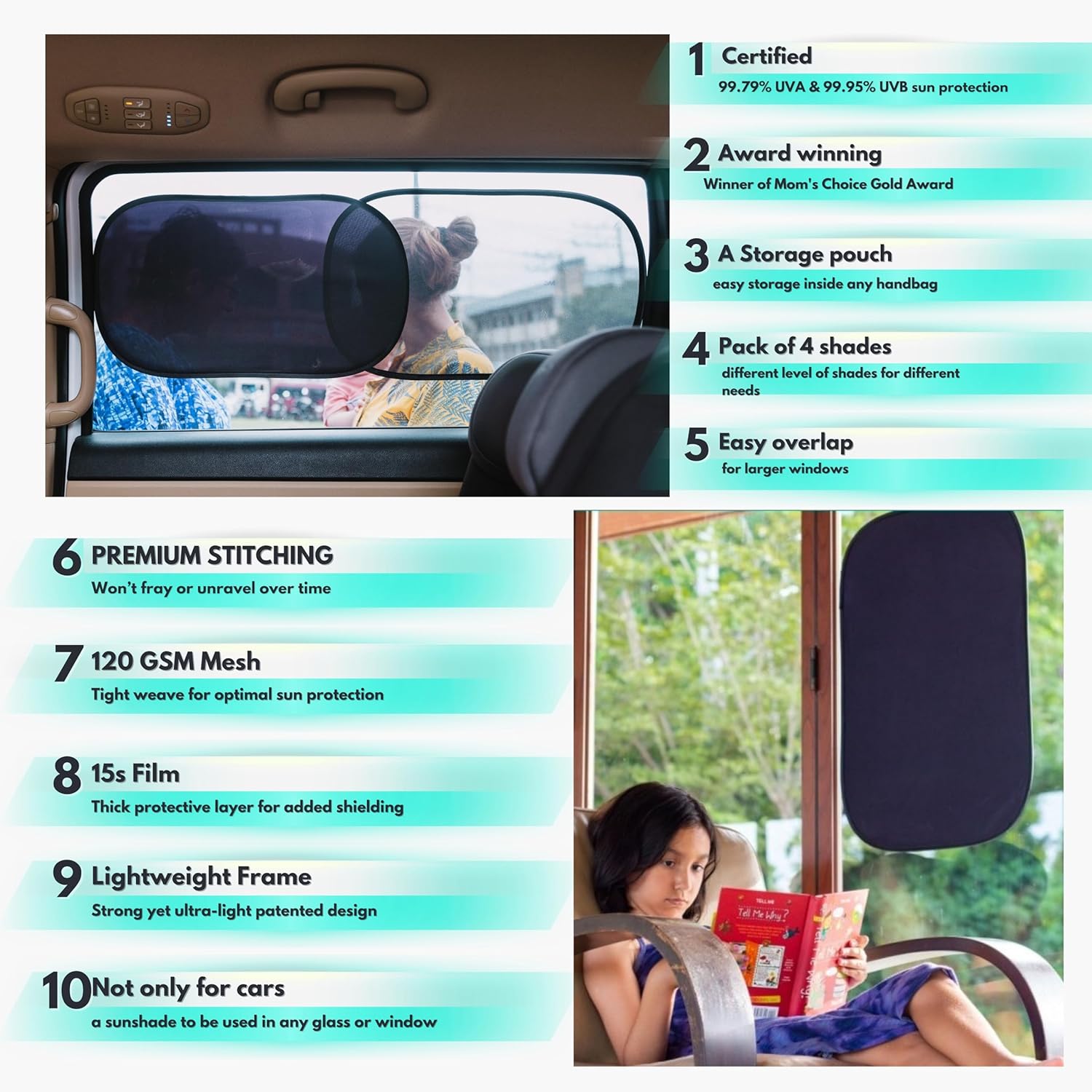 Car Window Shades with 99.79%  - Baby Products Pack avaliação e preço