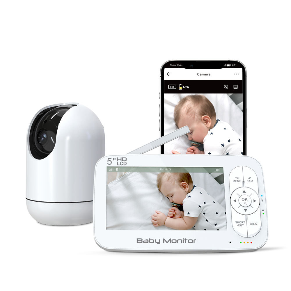 5Inch 2MP 1080P  APP Remote Co - Wireless Baby Monitor avaliação e preço