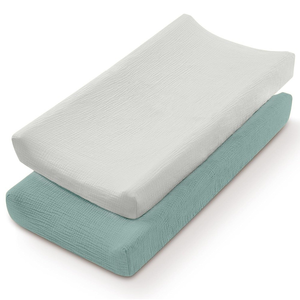 2PCS Breathable Cotton Diaper  - Diaper Changing Mat avaliação e preço