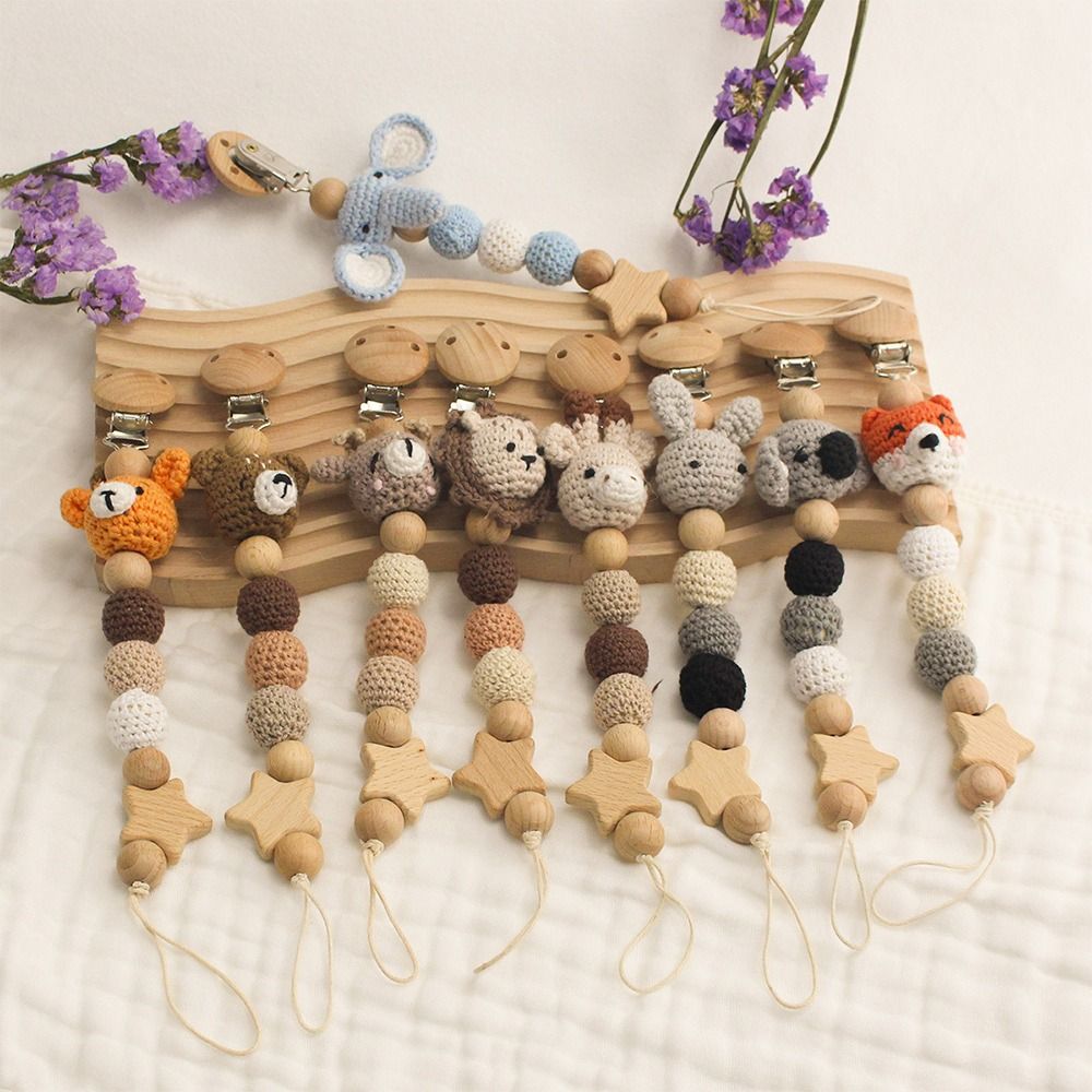 Baby Wooden Pacifier Clip Wood - Baby Products Moisturizer avaliação e preço