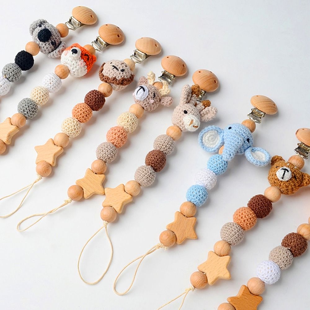 Baby Wooden Pacifier Clip Wood - Baby Products Moisturizer avaliação e preço