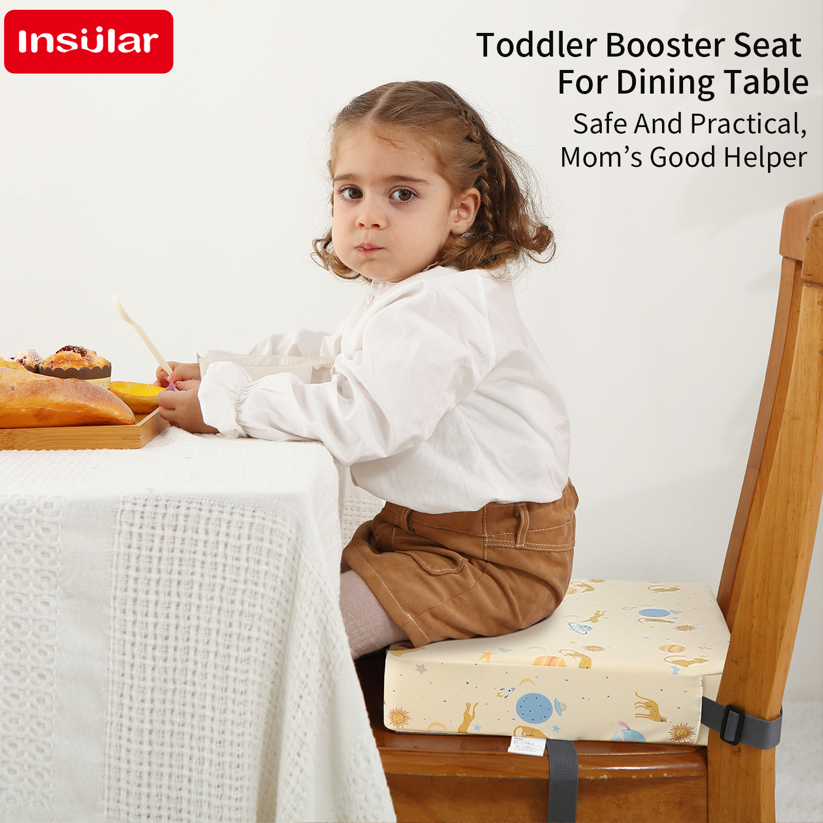 INSULAR Waterproof Non-Slip Hi - Baby High Chair Booster avaliação e preço