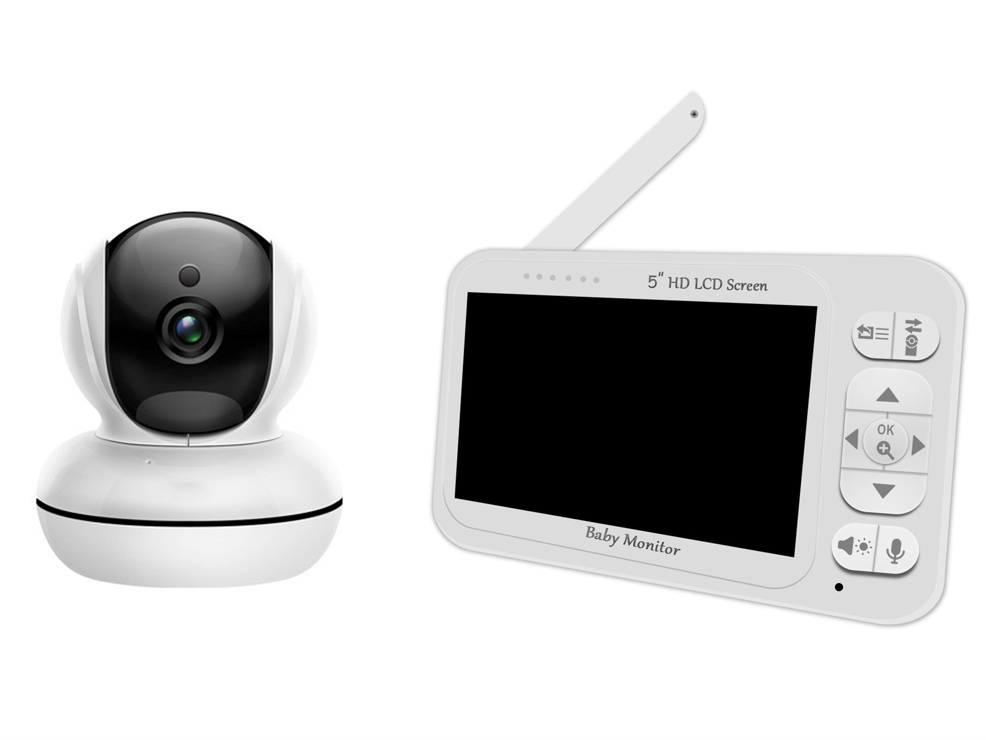 5Inch Screen Temperature Monit - Wireless Baby Monitor avaliação e preço
